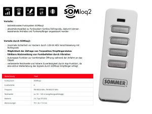 Sommer 4-Befehl Handsender Pearl Weiß/Edelstahl 4018V020 - Adams Tore & Antriebe - Sommer, Wisniowski, Hörmann Vertragshändler