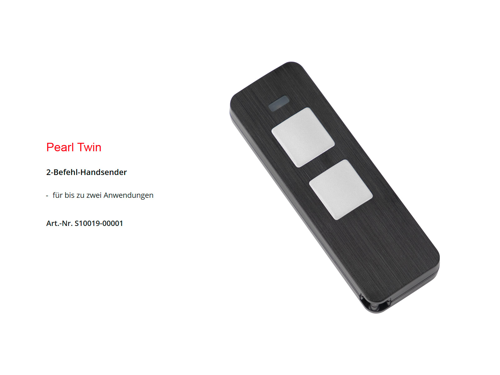2x Sommer 2-Befehl Handsender Pearl Twin kompatibel zu Sommer Mini 4026  S10019-00001