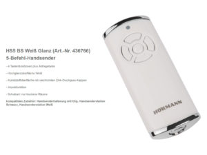 Hörmann HS5 BS Weiß 5-Befehl Handsender BiSecur 868 Mhz 436766 - Adams Tore & Antriebe - Sommer, Wisniowski, Hörmann Vertragshändler
