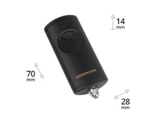 Hörmann HSE4 BS Schwarz Matt 4-Befehl Handsender BiSecur 868 Mhz 4511738 - Adams Tore & Antriebe - Sommer, Wisniowski, Hörmann Vertragshändler
