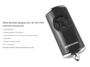 Hörmann HSE4 BS Anthrazitgrau 4-Befehl Handsender BiSecur - Adams Tore & Antriebe - Sommer, Wisniowski, Hörmann Vertragshändler