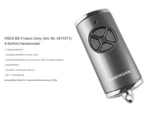 Hörmann HSE4 BS Frozen Grey 4-Befehl Handsender BiSecur - Adams Tore & Antriebe - Sommer, Wisniowski, Hörmann Vertragshändler