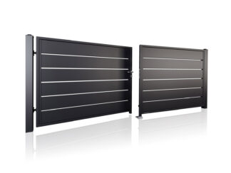 Wisniowski Zweiflügeltore System HOME INCLUSIVE AW.10.228 mit Abstand - Größe 3000x1300 mm