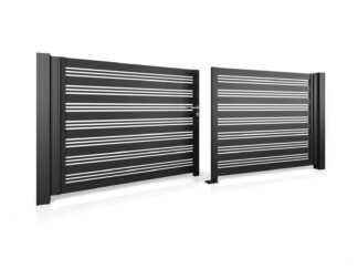 Wisniowski Aluminium Zweiflügeltore System Modern AW.AL.103 - Größe 3000x1200 mm