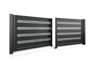 Wisniowski Aluminium Zweiflügeltore System Modern AW.AL.105 - Größe 3000x1200 mm