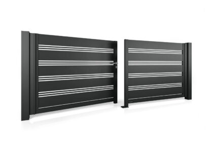 Wisniowski Aluminium Zweiflügeltore System Modern AW.AL.105 - Größe 3000x1200 mm